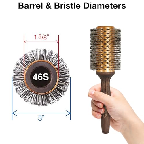 Olivia Garden EcoCeramic Soft Bristles Round Thermal Hair Brush (not electrical)