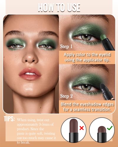Bronze Shimmer Eyeshadow Stick with Built-In Blender