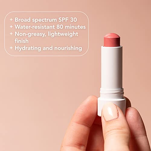 COOLA Organic Tinted Lip Balm & Mineral Sunscreen with SPF 30, Dermatologist Tested Lip Care for Daily Protection, Vegan, Summer Crush, 0.15 Ounce