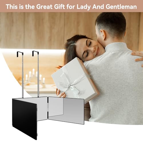 3-Way Trifold Mirror for Hair Cutting & Makeup - Portable & Adjustable