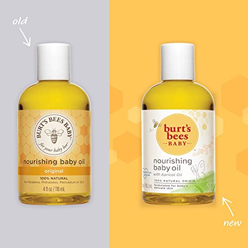 Burt's Bees Baby Nourishing Baby Oil, 100% Natural Origin Baby Skin Care - 5 Ounce Bottle