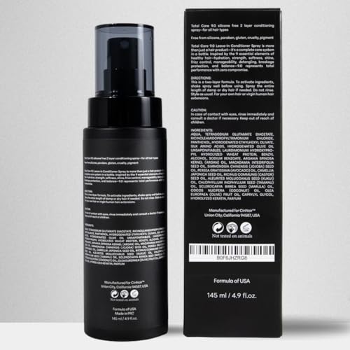 CinNoir Total Care 9.0 Leave-In Conditioner Spray for All Hair Types, Frizz Control & Detangler