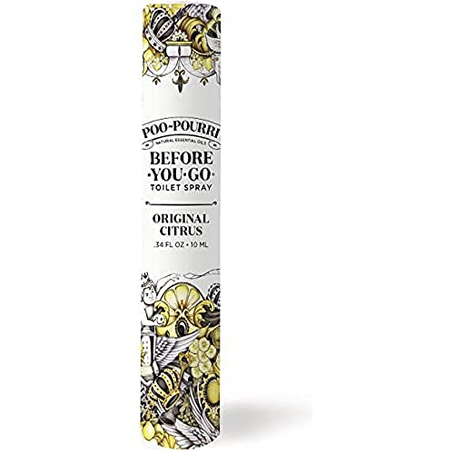 Poo-Pourri Before-You-Go Toilet Spray, Original Citrus, Travel Size 10 mL - Lemon, Bergamot and Lemongrass