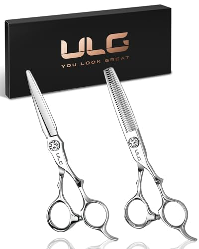 Professional Hair Cutting & Thinning Scissors Set - 440C Steel