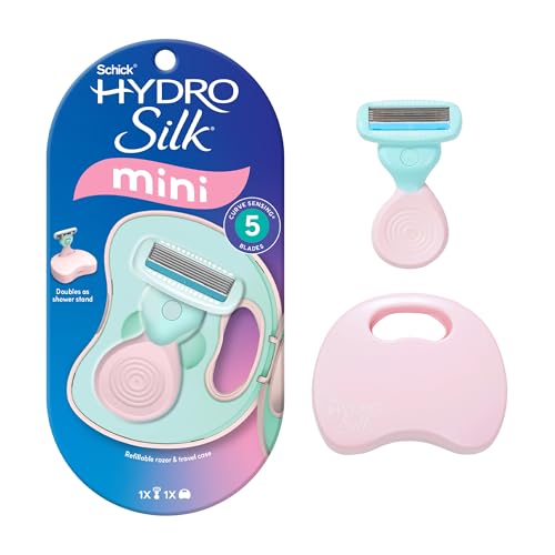 Mini Women's Razor with 5 Blades & Travel Case - Compact Shaving