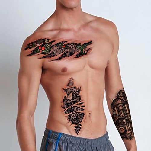 Mechanical 3D Temporary Tattoos for Adults | Roarhowl