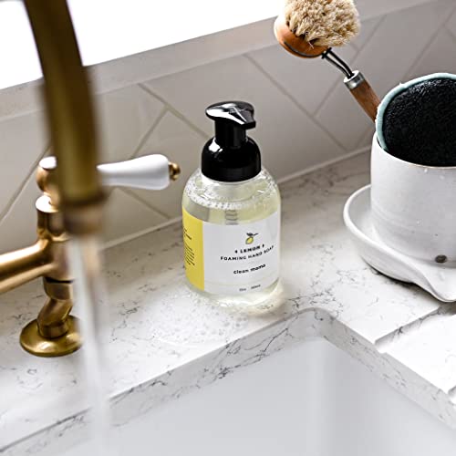 CLEAN MAMA Lemon Plant-Derived Foaming Hand Soap - 12 Fl Oz, Natural & Nourishing