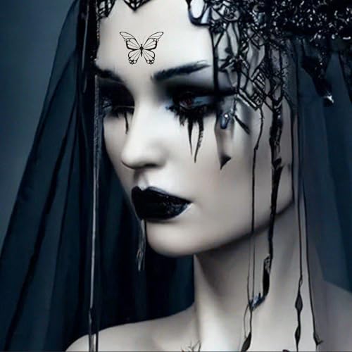 Halloween Face Makeup Tattoos Stickers, Horror Clown Demon Ghost Vampire Spider Web Eye Shadow Temporary Stickers Scary Fake Eyeshadow Tattoos for Halloween Carnival Day of Dead Party Decoration