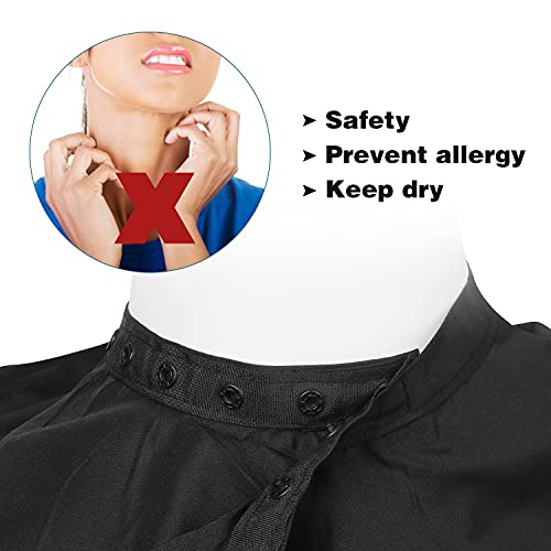 Professional Waterproof Barber Cape with Snap Closure