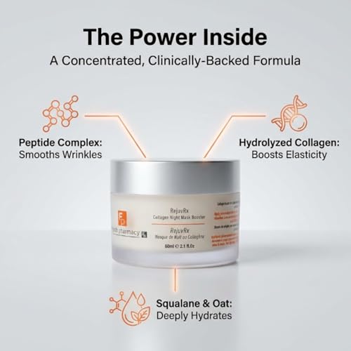 FRENCH PHARMACY RejuvRx Collagen Night Mask ? Overnight Firming Treatment with Peptides, Hydrolyzed Collagen & Squalane ? Boosts Elasticity, Smooths Wrinkles, Deep Hydration ? 60ml