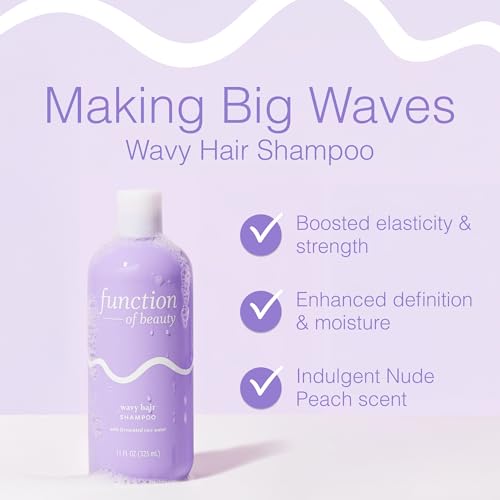 Function of Beauty Wavy Hair Shampoo - Sulfate-Free, Lightweight Formula with Fermented Rice Water - 11 oz