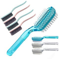 Handle Grip Foot Brush Two Sided Fingernail Brush Curved Handle Foot Brush Home Laundry Cleaning Shoes Clothes Toes Nails Scrubber,8 PCS