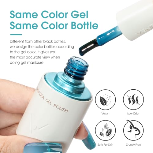 Venalisa Jelly Blue Gel Nail Polish 10ml Sheer Soak Off UV/LED Salon Manicure