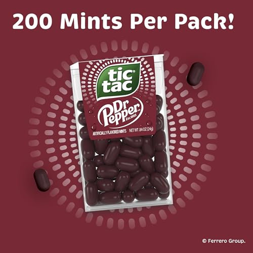 Tic Tac Dr Pepper Mints - 8 Pack of On-the-Go Refreshment