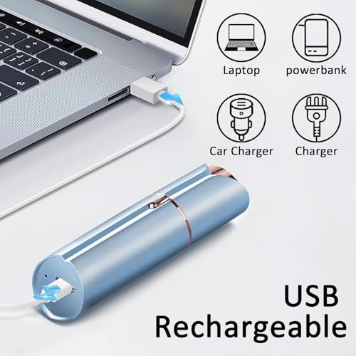 Rechargeable Facial Razor for Women with 7 Replacement Heads