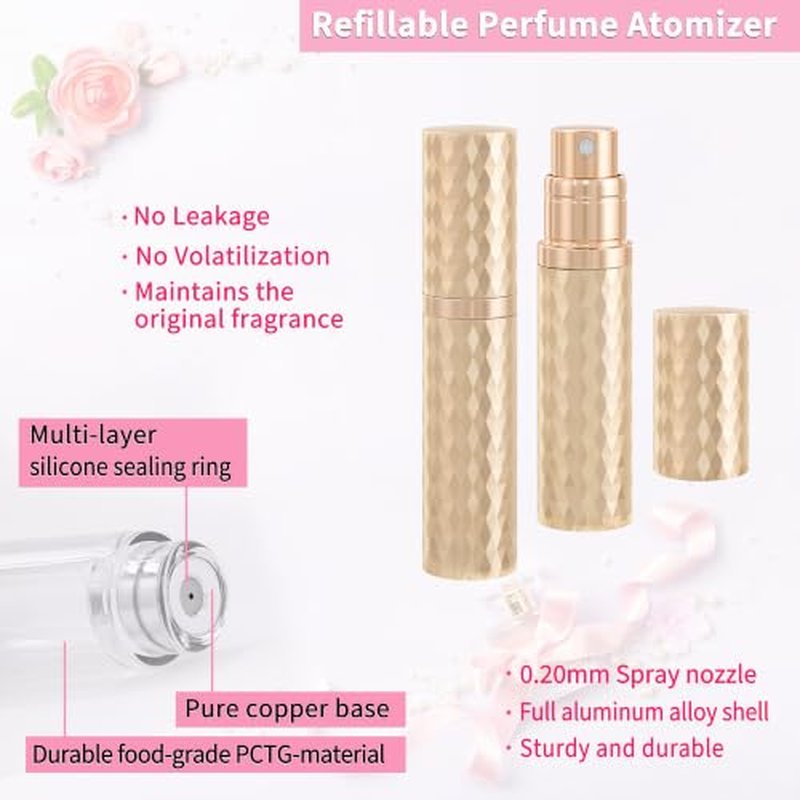 Luxury Refillable Perfume Atomizer - 5ML Leakproof Travel Bottle