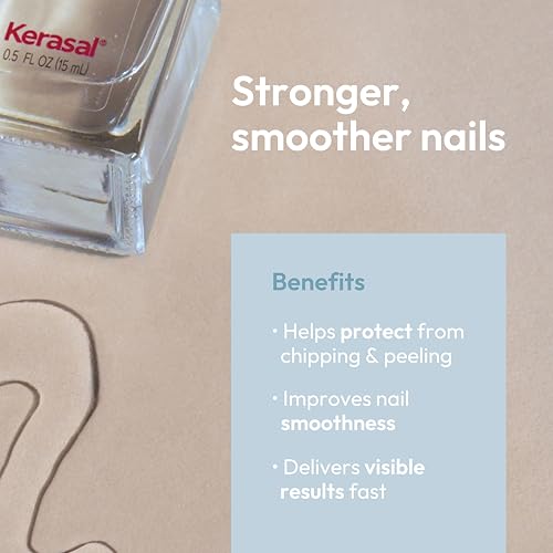 Kerasal Nail Strengthening Base Coat with Keratin & Hyaluronic Acid - 0.5 Oz