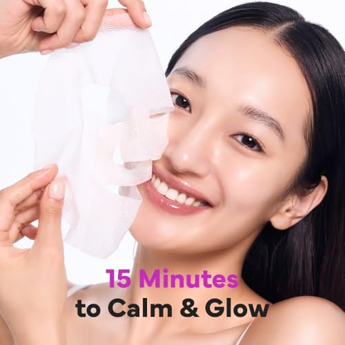 SAM'U Born Panthenol Chilling Mask ? Korean Facial Sheet Mask with Birch Sap & Xylitol for Deep Hydration ? Soothing & Cooling Face Mask, Vegan Korean Glass Skin Care Face Mask (5 Sheets)