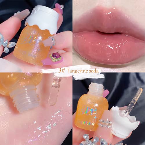 Shimmer Lip Gloss Set - 5 Colors Hydrating Lip Oil