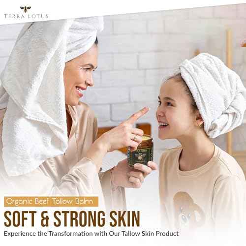Organic Grass-Fed Beef Tallow Balm with Raw Honey - Moisturizing Cream for Soft, Smooth Skin - Handmade All-Natural Moisturizer (4oz, Unscented)