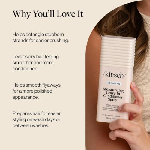 Kitsch Argan Milk Leave-In Conditioner & Detangler Spray - 6.3 oz