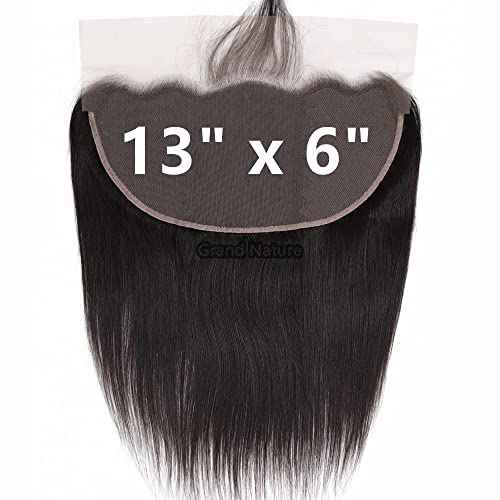 Grand Nature HD Lace Frontal Closure - 13x6, 5x5 Body Wave, Straight 4x4, 13x4 (Straight, 14"-13x6 Frontal)