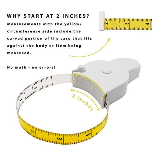 Perfect Body Tape Measure - 80 Inch Automatic Telescopic Tape Measure - Retractable Measuring Tape for Body: Waist, Hip, Bust, Arms, and More (Green - 80 inch)