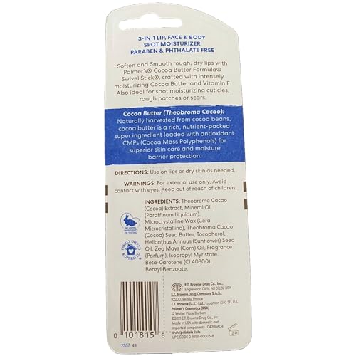 Palmer's Cocoa Butter Lip Balm Swivel Stick, 0.5 oz (2-Pack)