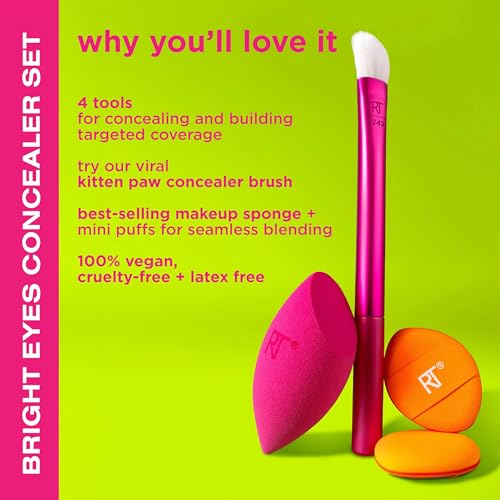 Real Techniques Bright Eyes Concealer Brush & Sponge Set
