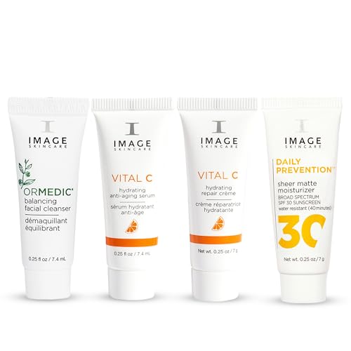 IMAGE Skincare 4-Step Travel Set - Cleanser, Serum, Moisturizer & Crème