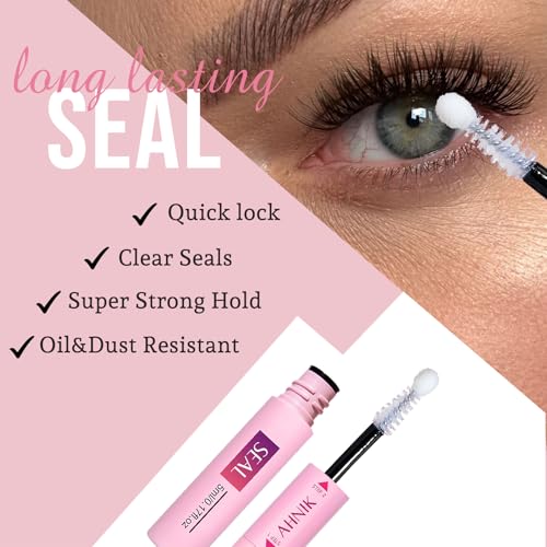 AHNIK Lash Bond and Seal Set - 72H Waterproof Lash Glue & Seal for DIY Eyelash Extensions