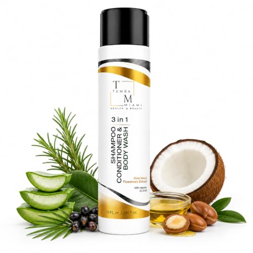 3-in-1 Men & Women Shampoo Conditioner Body Wash - 10 oz