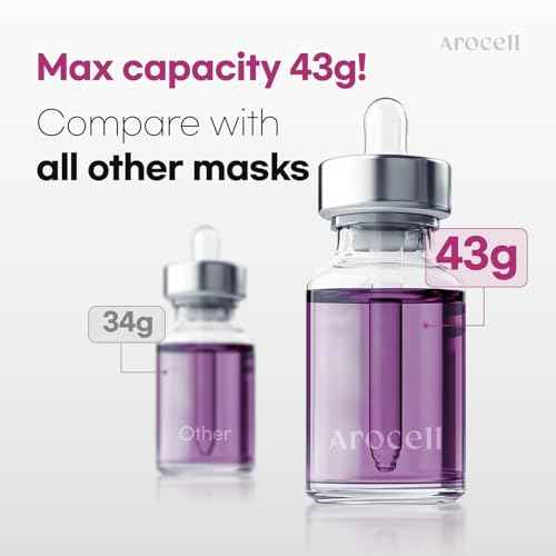 AROCELL Super Collagen Mask 7 Facial Sheet 5,000,000ppb Overnight Dual Matrix Hydrogel Masks with Low Molecular Weight Collagen for Elasticity Hydrating Anti-Aging Cooling Korean Skincare, 43g x 7ea