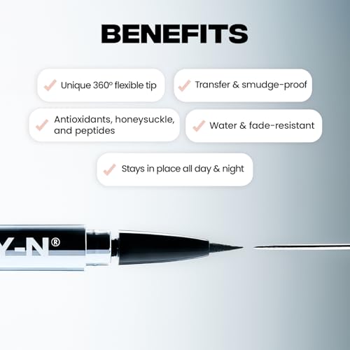 Sacheu STAY-N Liquid Eyeliner Pen | Waterproof Long-Wear 360° Flex Tip