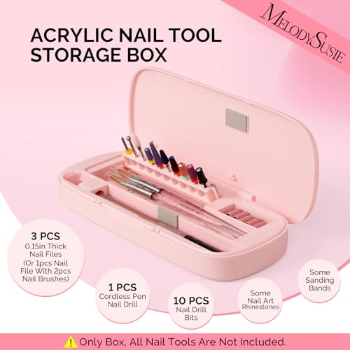 MelodySusie Acrylic Nail Drill Storage Box Organizer