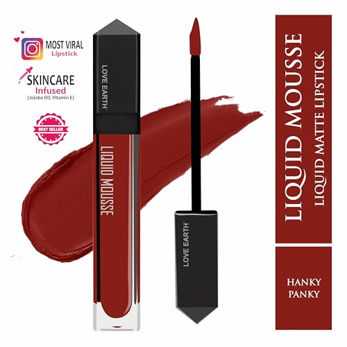Love Earth Liquid Mousse Lipstick - Matte Finish, Waterproof