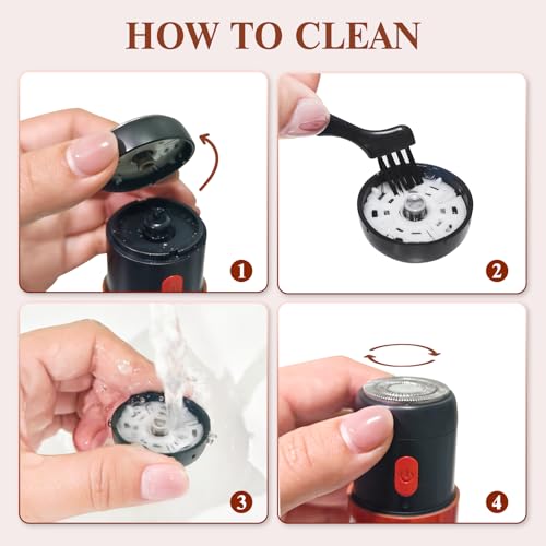 2-in-1 Facial Hair Remover & Nose Trimmer for Women and Men ? USB-C Rechargeable Mini Electric Shaver, Waterproof, Dual-Edge Stainless Steel Blades, Painless Hair Removal for Face, Nose, and Body