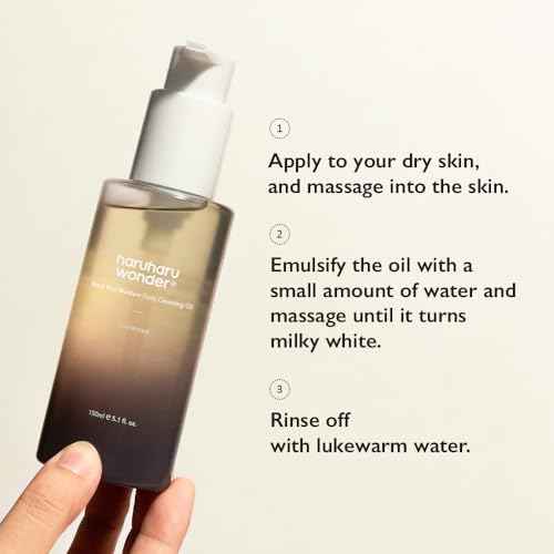 HARUHARU wonder Black Rice Moisture Cleansing Oil, Travel Size, Double Cleansing, Daily Makeup remover, Pore Oil Cleanser, Korean Skincare, Non-comedogenic, Holiday Stocking Stuffer, 1.0 fl oz