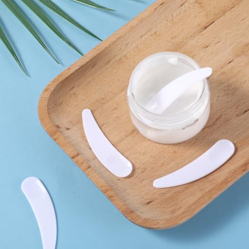 Disposable Cosmetic Spatulas Set - 100 Mini Plastic Makeup Scoops for Skincare & Makeup