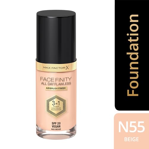 Max Factor Facefinity All Day Flawless 3 In 1 Foundation SPF 20, No. 55 Beige