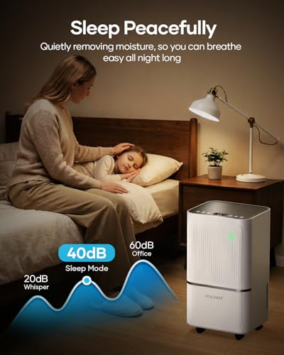 34 Pints Dehumidifier for Large Spaces with Drain Hose