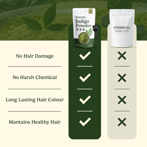 Organic Indigo Powder for Hair - 100g Black Dye