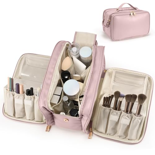 HauteHues Travel Makeup Bag Large Capacity Waterproof Organizer