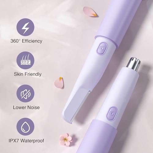 TOUCHBeauty Upgraded Nose Hair Trimmer for Women£¬All-in-1 Facial Hair Trimmer with 11,000 RPM Powerful Motor, Rechargeable, IPX7 Waterproof, for Face Ear Nose and Eyebrow