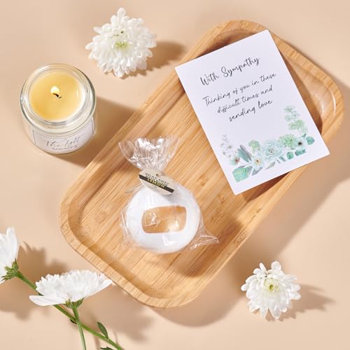 Sympathy Gift Basket with Candle, Bath Salts & Socks