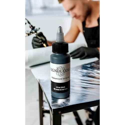 Premium Black Tattoo Ink, (2 OZ, Black) USA Made, Organic, Vegan and Cruelty-Free for Professional Artists, Great All-Purpose Ink for Lining & Shading