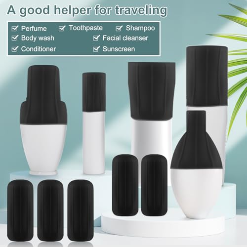 10 Pack Silicone Bottle Covers for Travel Toiletries