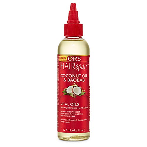 ORS HAIRepair Coconut Oil & Baobab Invigorating Shampoo - Coconut Oil and Baobab Restoring Conditioner - Coconut Oil & Baobab Vital Oils - Bundle