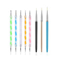 8 Piece Nail Art Dotting Pen & Brush Set - Professional Manicure Tools