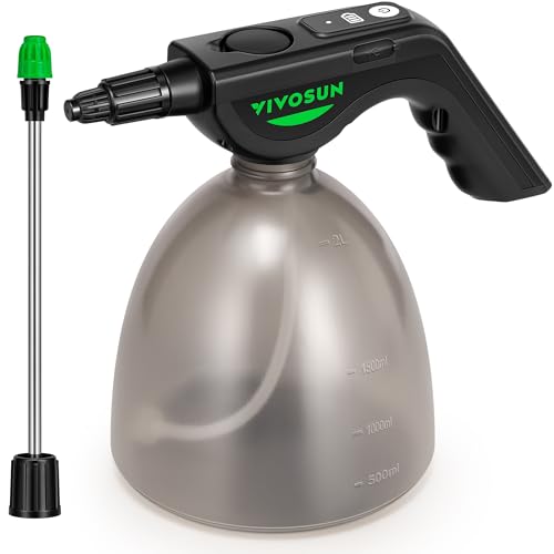 VIVOSUN Battery-Powered Plant Sprayer 2L, USB Rechargeable Mister